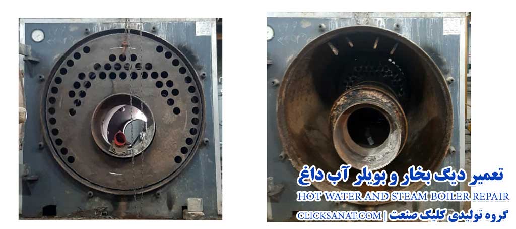 تعمیر دیگ بخار و تعویض صفحه لوله در دیگهای عقب خشک و عقب خیس